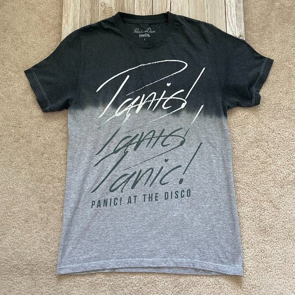 Panic! At The Disco Manhead S Graphic Band Ombre T-Shirt - Picture 1 of 12